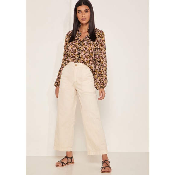 Free People Sunday Skies High Waist Wide Leg Pants - Picture 3 of 13